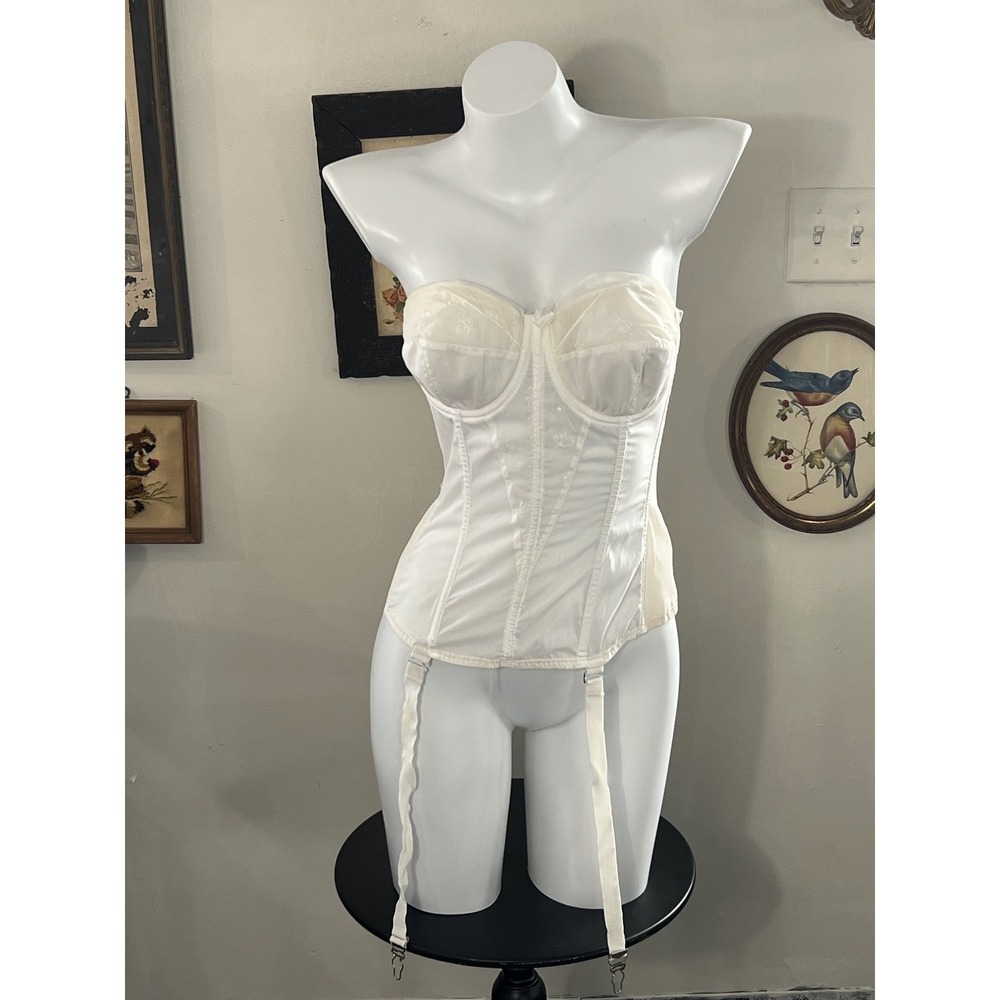 Formaid White Strapless Corset Bustier Size 36B